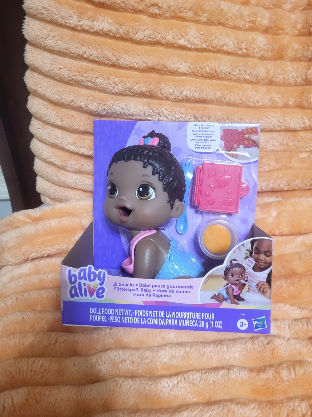 Baby Alive Lil Snacks Doll with Blue Outfit and Pink Accessories
